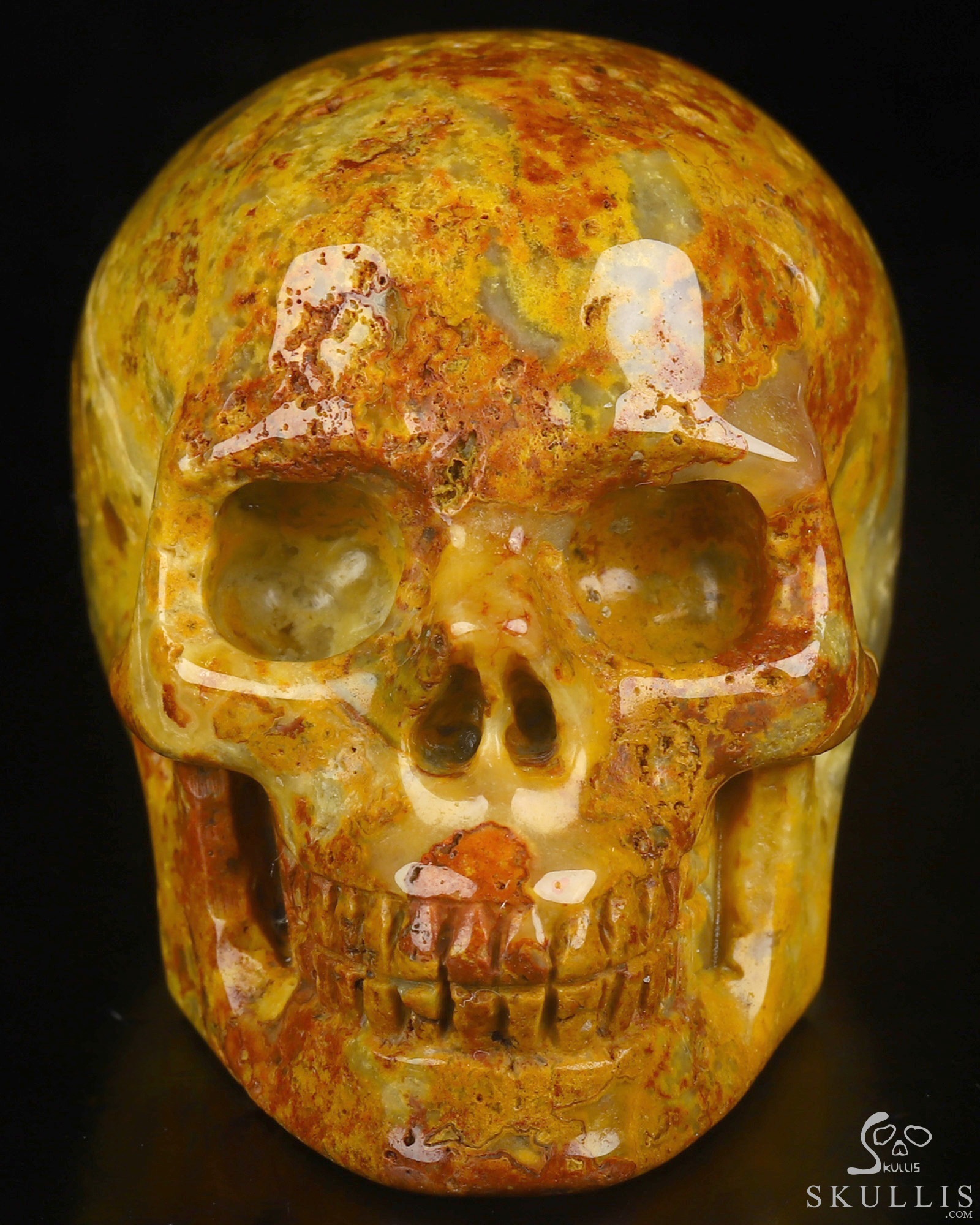 2.0" Crazy Lace Agate Hand Carved Crystal Skull, Realistic, Crystal Healing 2.0" Crazy Lace Agate Hand Carved Crystal Skull, Realistic, Crystal Healing
