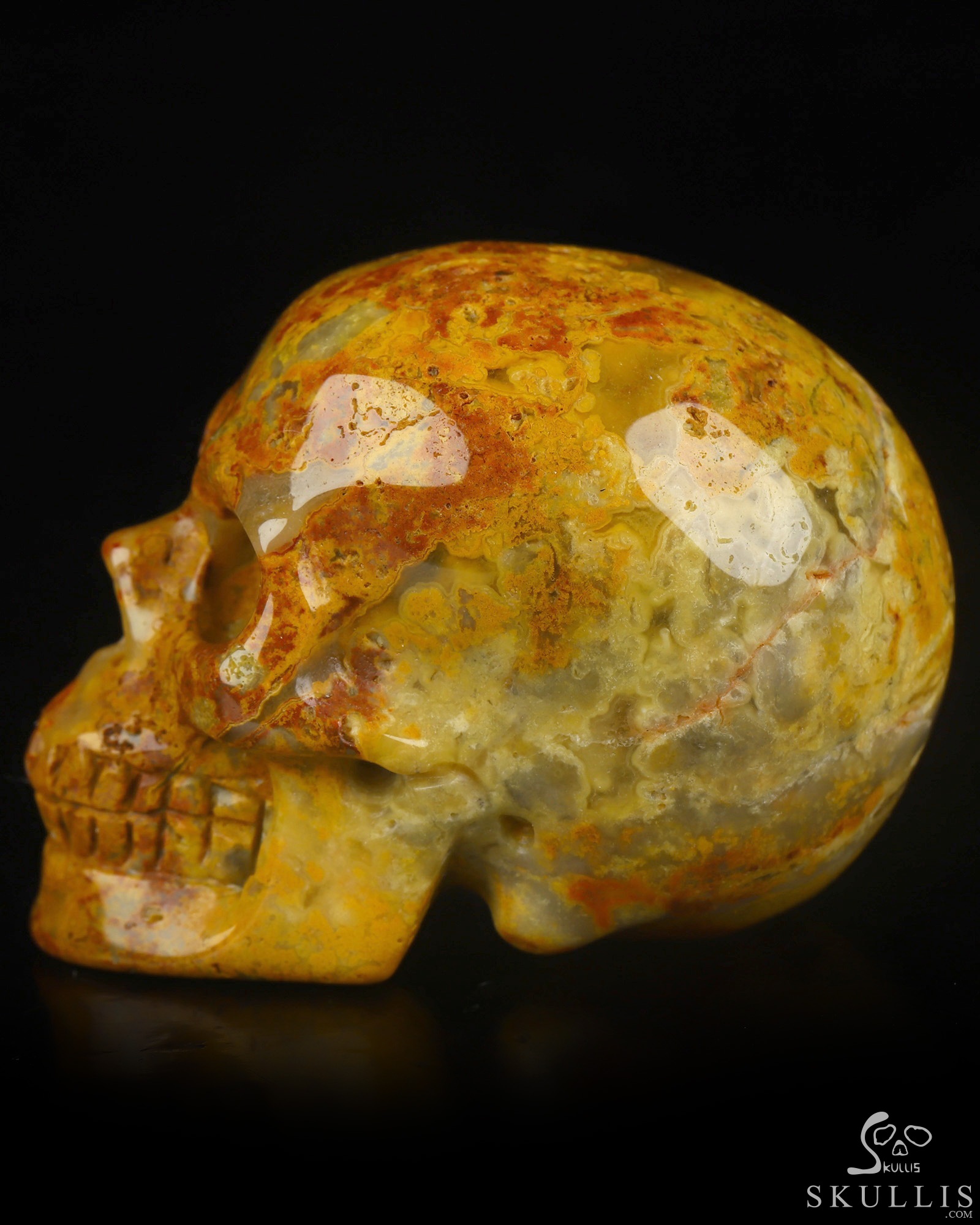 2.0" Crazy Lace Agate Hand Carved Crystal Skull, Realistic, Crystal Healing 2.0" Crazy Lace Agate Hand Carved Crystal Skull, Realistic, Crystal Healing
