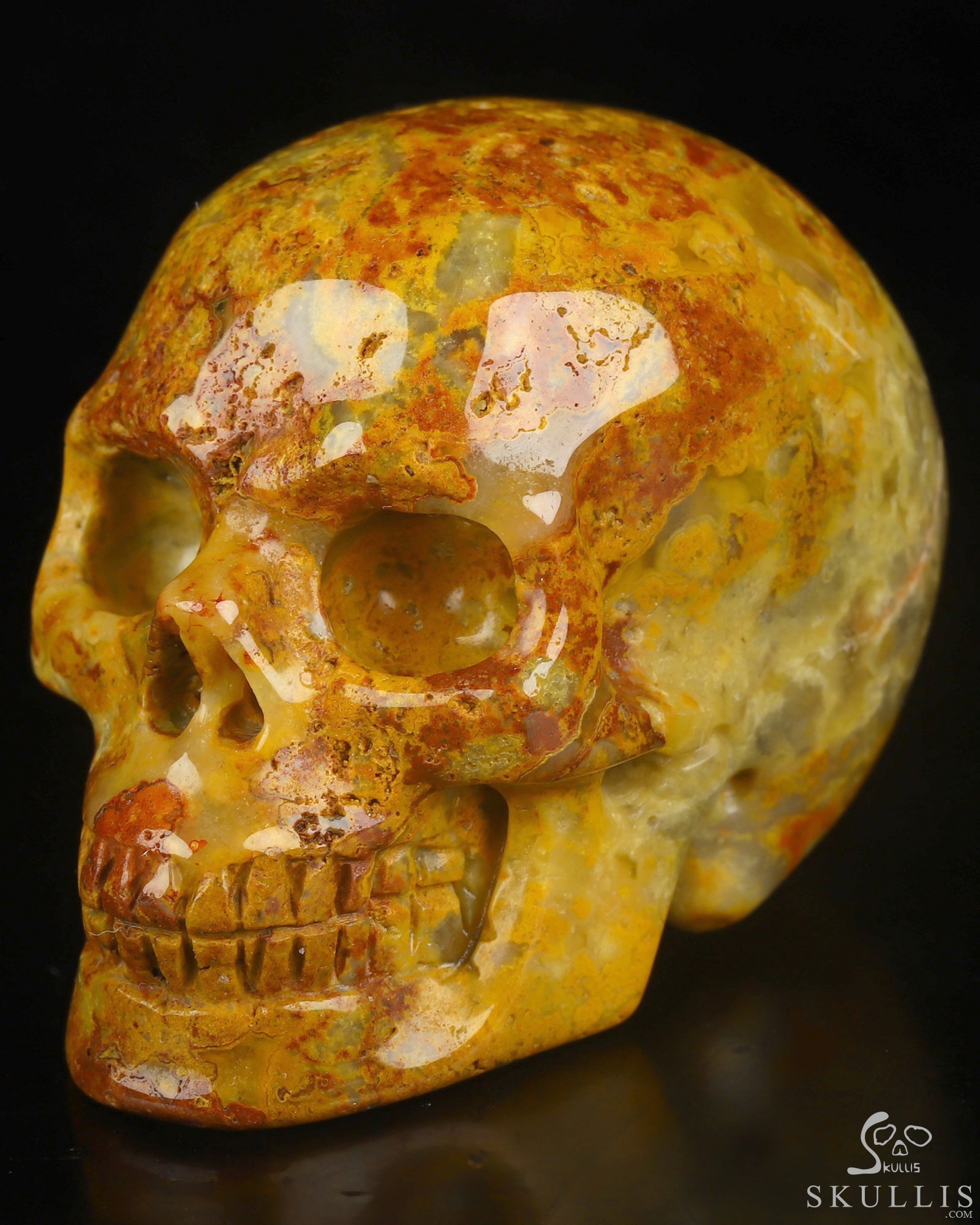 2.0" Crazy Lace Agate Hand Carved Crystal Skull, Realistic, Crystal Healing 2.0" Crazy Lace Agate Hand Carved Crystal Skull, Realistic, Crystal Healing