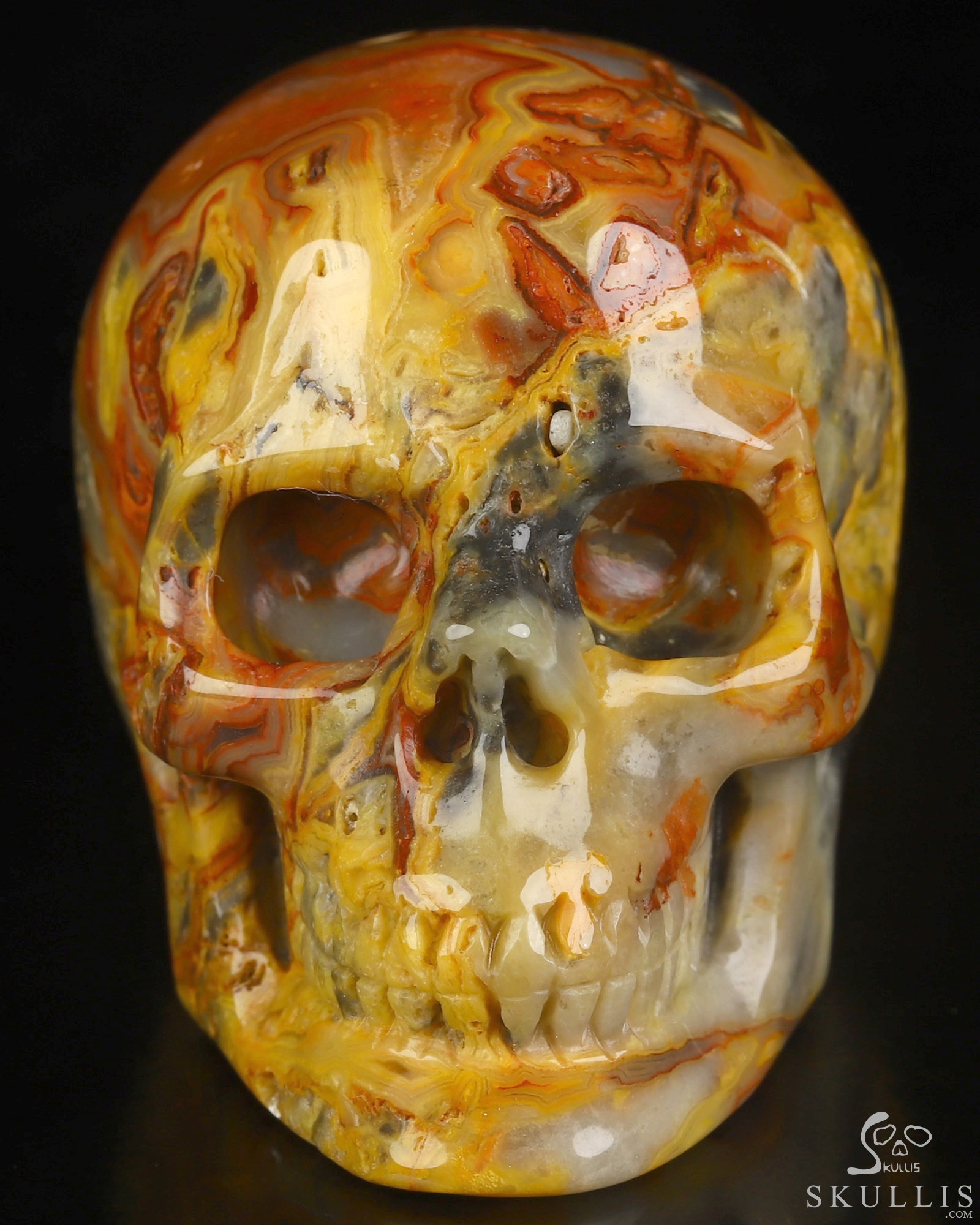 2.0" Crazy Lace Agate Hand Carved Crystal Skull, Realistic, Crystal Healing 2.0" Crazy Lace Agate Hand Carved Crystal Skull, Realistic, Crystal Healing