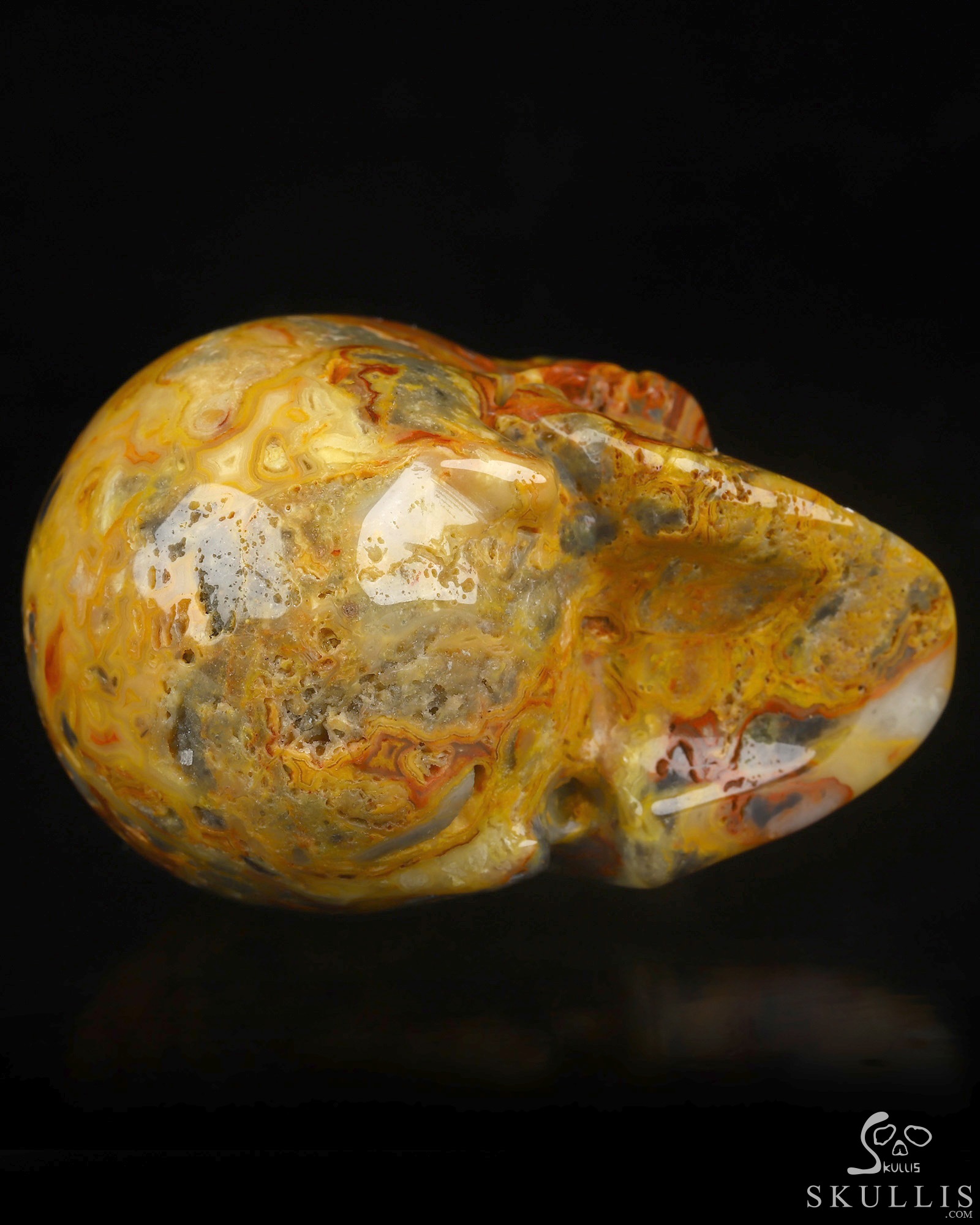 2.0" Crazy Lace Agate Hand Carved Crystal Skull, Realistic, Crystal Healing 2.0" Crazy Lace Agate Hand Carved Crystal Skull, Realistic, Crystal Healing