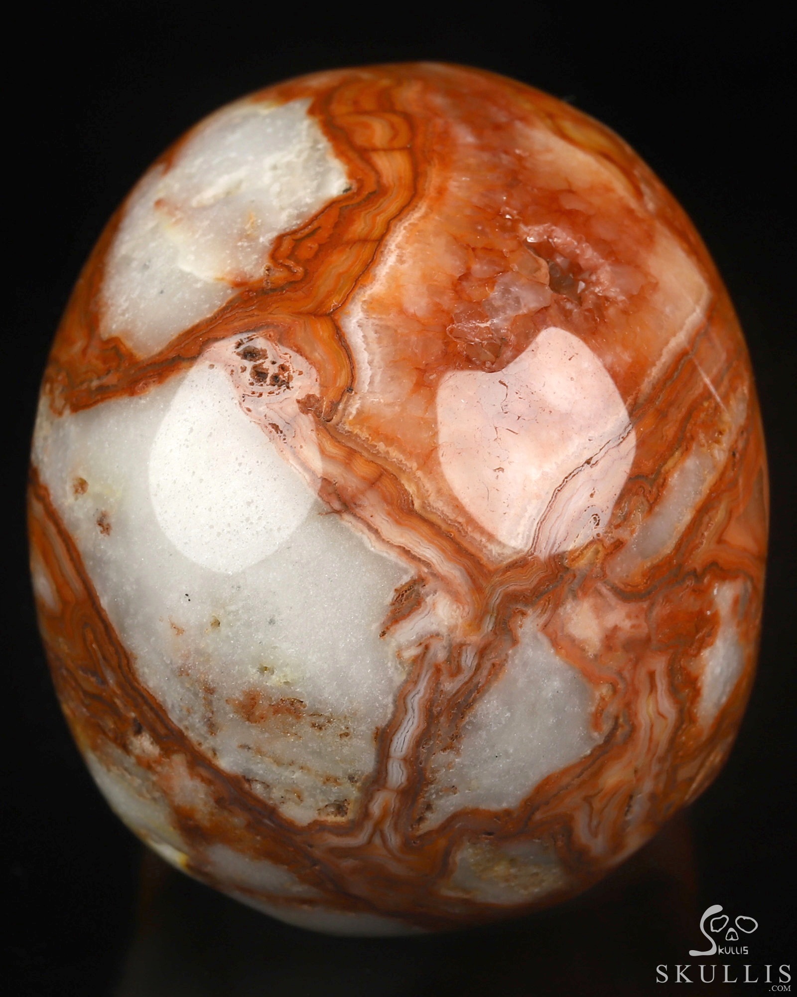 2.0" Crazy Lace Agate Hand Carved Crystal Skull, Realistic, Crystal Healing 2.0" Crazy Lace Agate Hand Carved Crystal Skull, Realistic, Crystal Healing