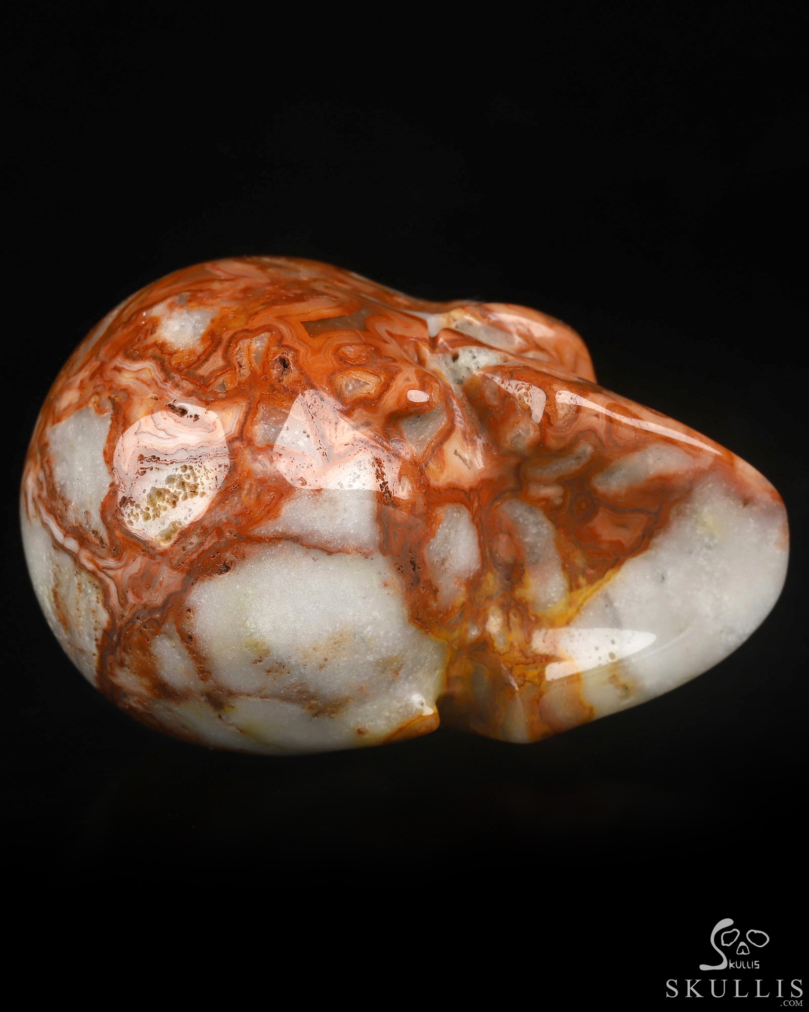 2.0" Crazy Lace Agate Hand Carved Crystal Skull, Realistic, Crystal Healing 2.0" Crazy Lace Agate Hand Carved Crystal Skull, Realistic, Crystal Healing