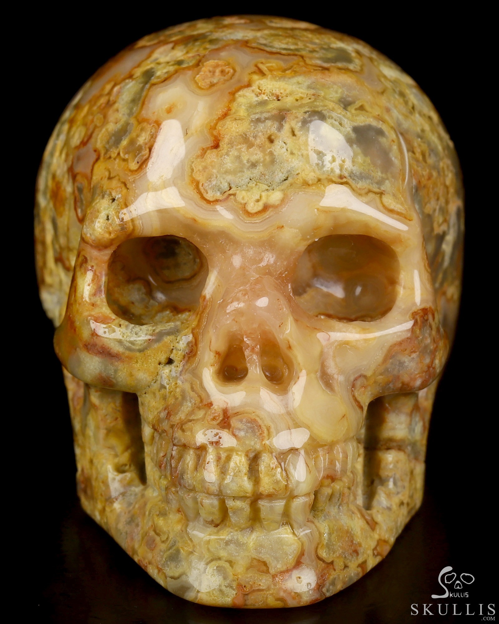 2.0" Crazy Lace Agate Hand Carved Crystal Skull, Realistic, Crystal Healing 2.0" Crazy Lace Agate Hand Carved Crystal Skull, Realistic, Crystal Healing