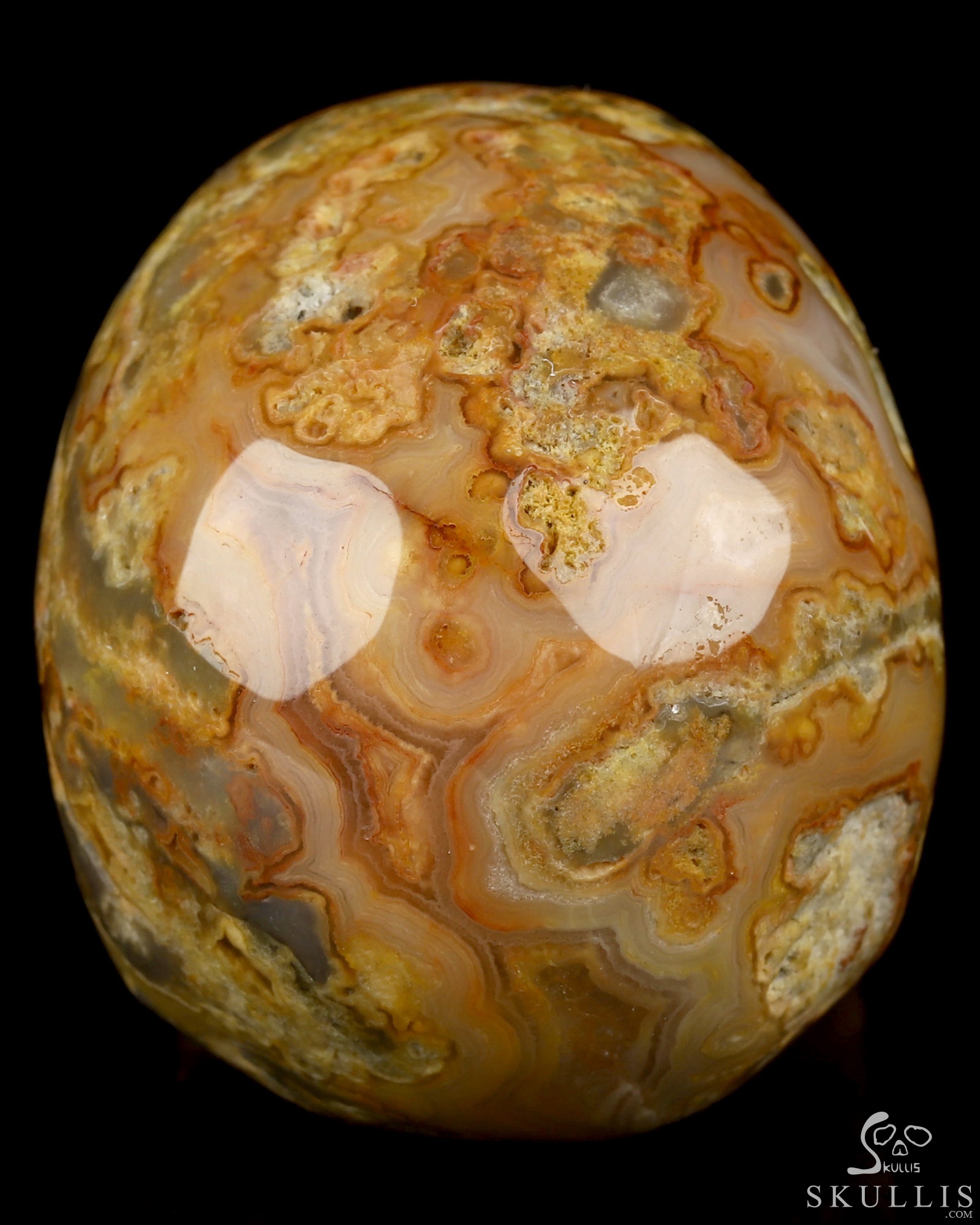 2.0" Crazy Lace Agate Hand Carved Crystal Skull, Realistic, Crystal Healing 2.0" Crazy Lace Agate Hand Carved Crystal Skull, Realistic, Crystal Healing