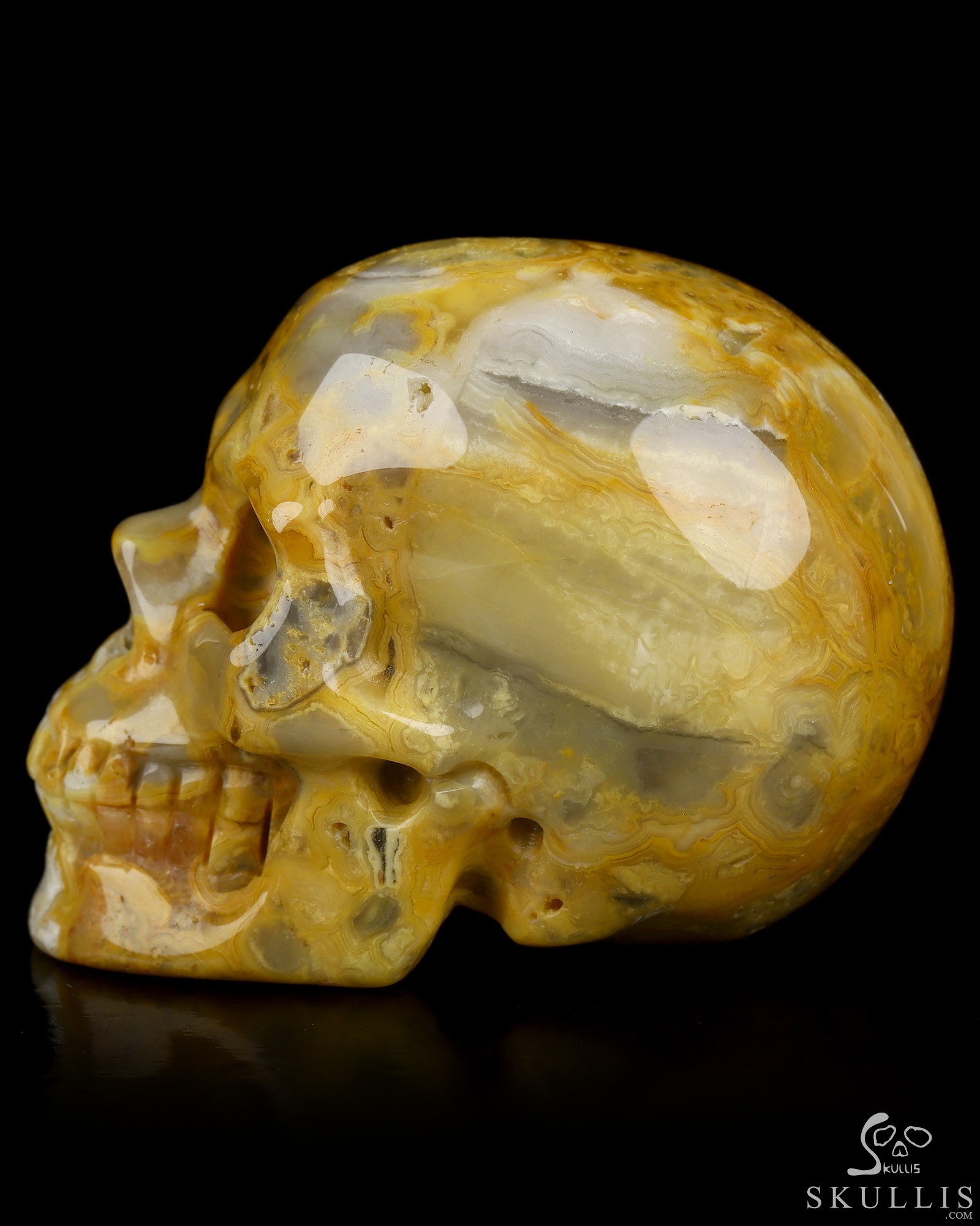 2.0" Crazy Lace Agate Hand Carved Crystal Skull, Realistic, Crystal Healing 2.0" Crazy Lace Agate Hand Carved Crystal Skull, Realistic, Crystal Healing