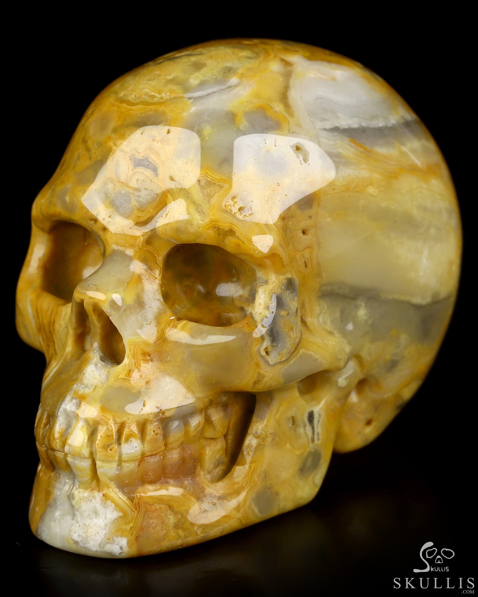 2.0" Crazy Lace Agate Hand Carved Crystal Skull, Realistic, Crystal Healing 2.0" Crazy Lace Agate Hand Carved Crystal Skull, Realistic, Crystal Healing