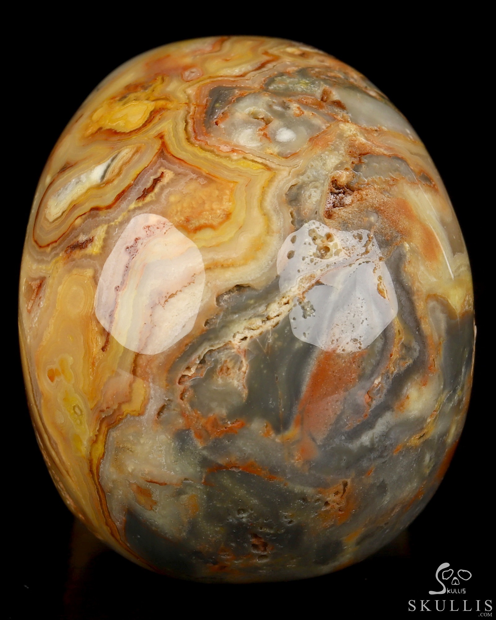 2.0" Crazy Lace Agate Hand Carved Crystal Skull, Realistic, Crystal Healing 2.0" Crazy Lace Agate Hand Carved Crystal Skull, Realistic, Crystal Healing