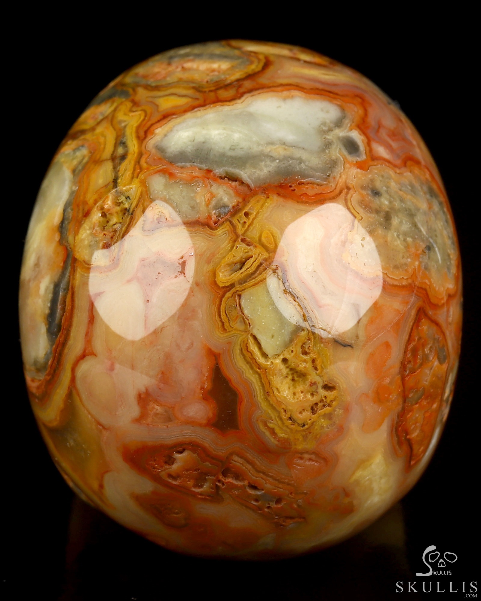 2.0" Crazy Lace Agate Hand Carved Crystal Skull, Realistic, Crystal Healing 2.0" Crazy Lace Agate Hand Carved Crystal Skull, Realistic, Crystal Healing
