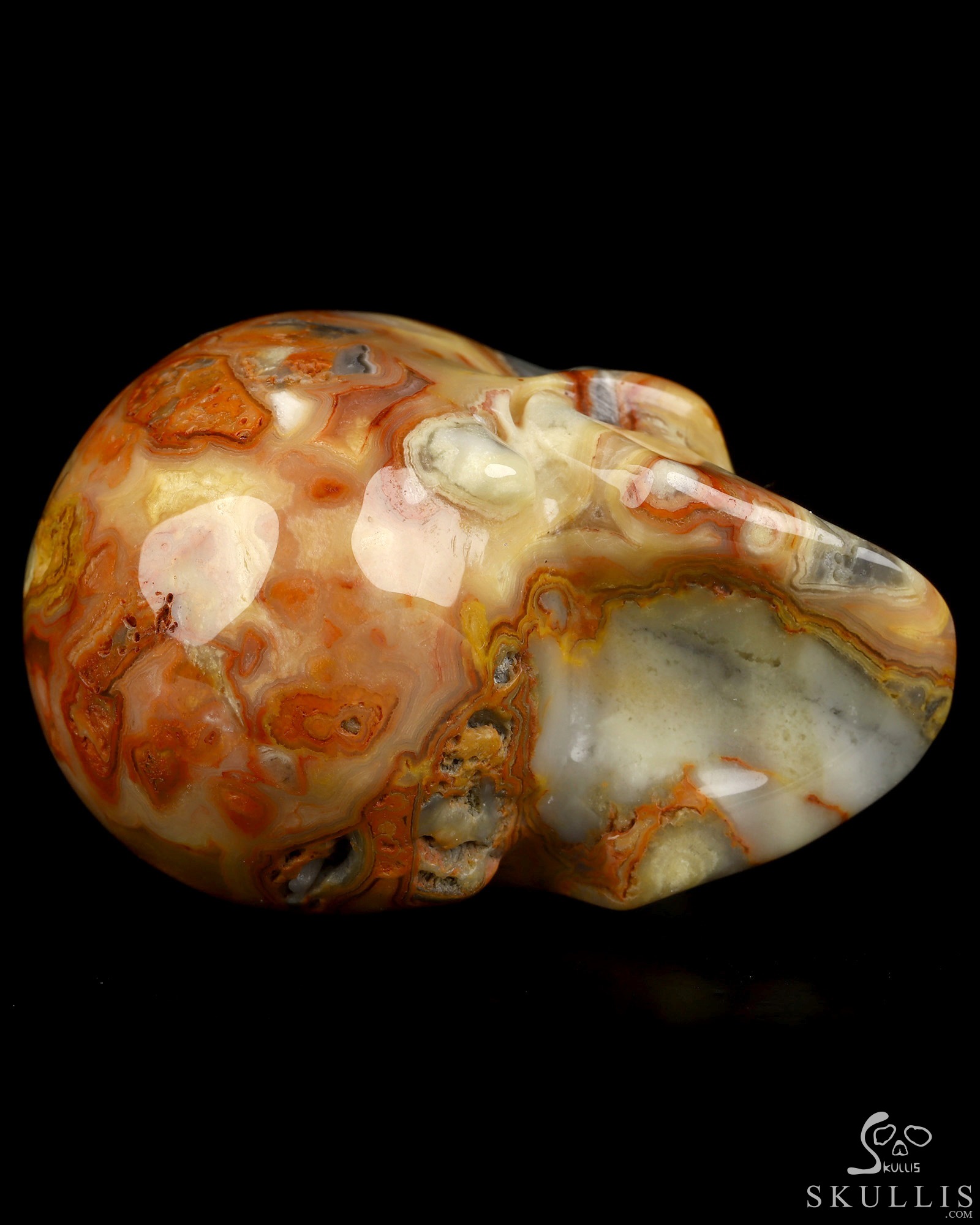 2.0" Crazy Lace Agate Hand Carved Crystal Skull, Realistic, Crystal Healing 2.0" Crazy Lace Agate Hand Carved Crystal Skull, Realistic, Crystal Healing