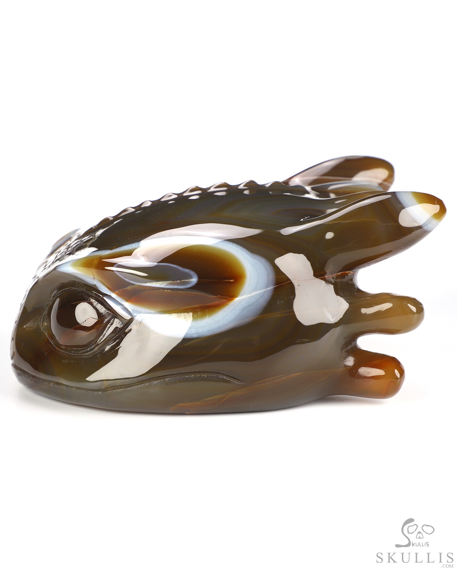 5.0" Premium Brazilian Agate Hand Carved Crystal Toothless Dragon Head Fine Art Sculpture, Crystal Healing 5.0" Premium Brazilian Agate Hand Carved Crystal Toothless Dragon Head Fine Art Sculpture, Crystal Healing