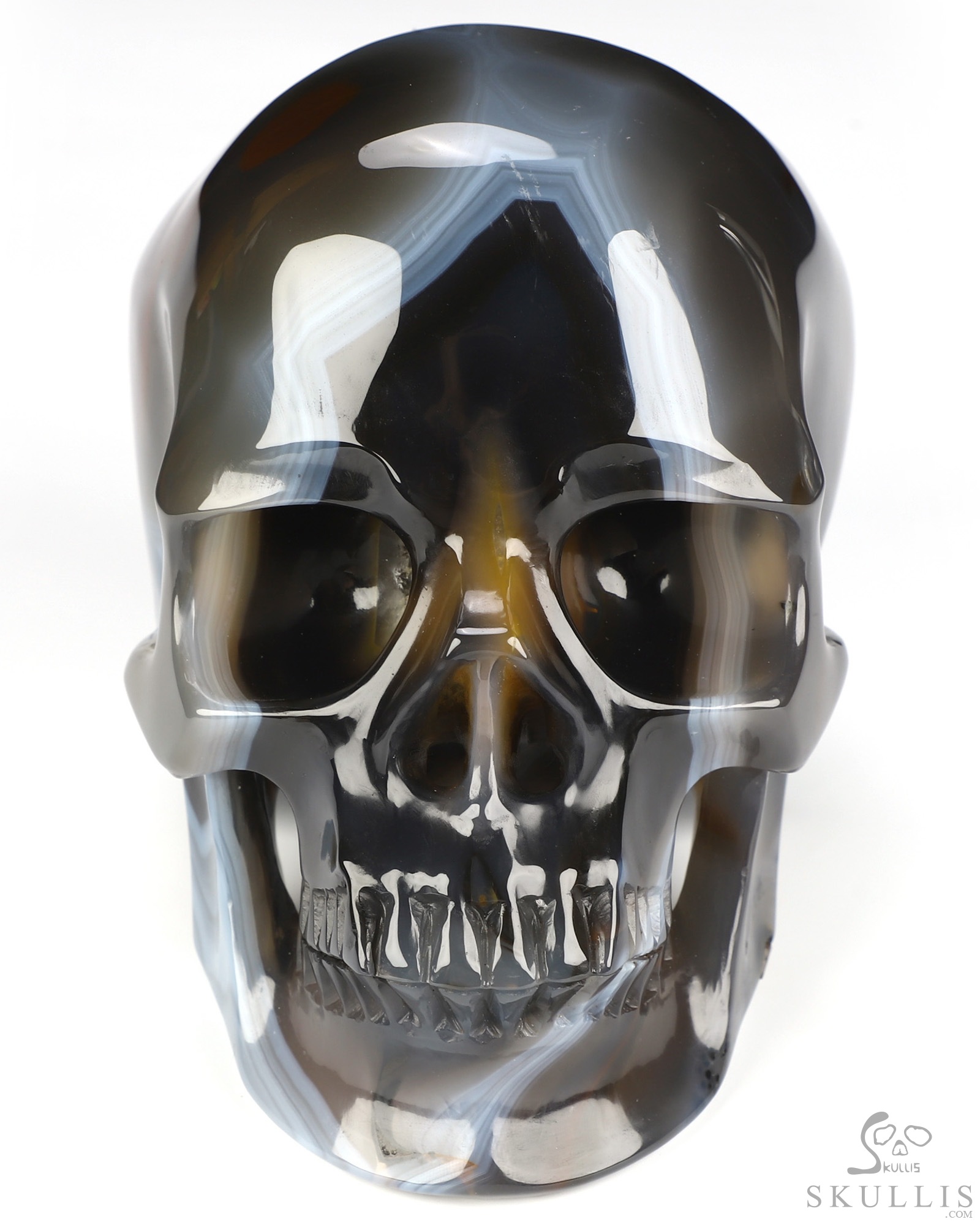 Lifesized 6.4" Premium Brazilian Agate Hand Carved Crystal Skull, Super Realistic, Crystal Healing Lifesized 6.4" Premium Brazilian Agate Hand Carved Crystal Skull, Super Realistic, Crystal Healing