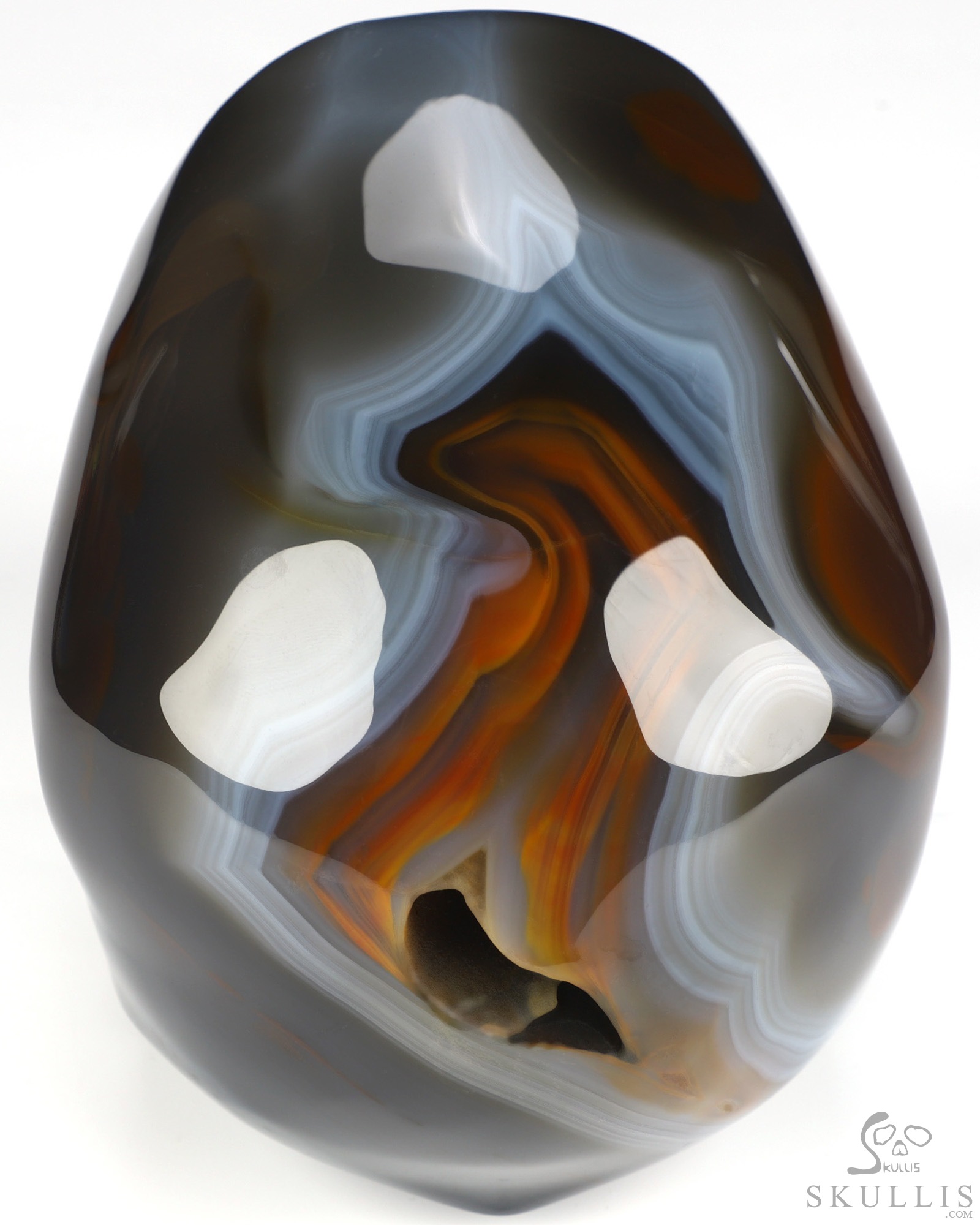 Lifesized 6.4" Premium Brazilian Agate Hand Carved Crystal Skull, Super Realistic, Crystal Healing Lifesized 6.4" Premium Brazilian Agate Hand Carved Crystal Skull, Super Realistic, Crystal Healing