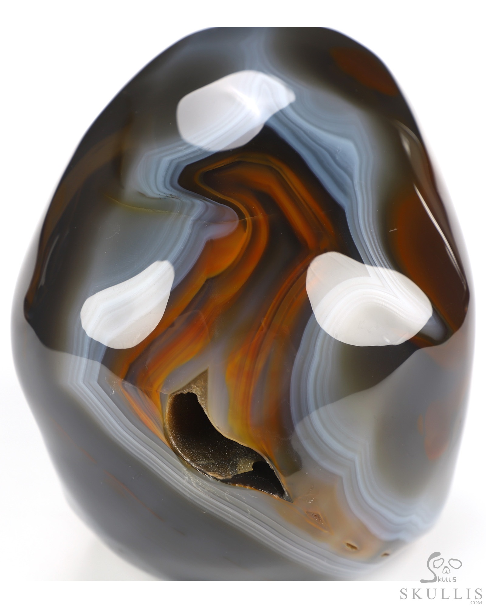 Lifesized 6.4" Premium Brazilian Agate Hand Carved Crystal Skull, Super Realistic, Crystal Healing Lifesized 6.4" Premium Brazilian Agate Hand Carved Crystal Skull, Super Realistic, Crystal Healing