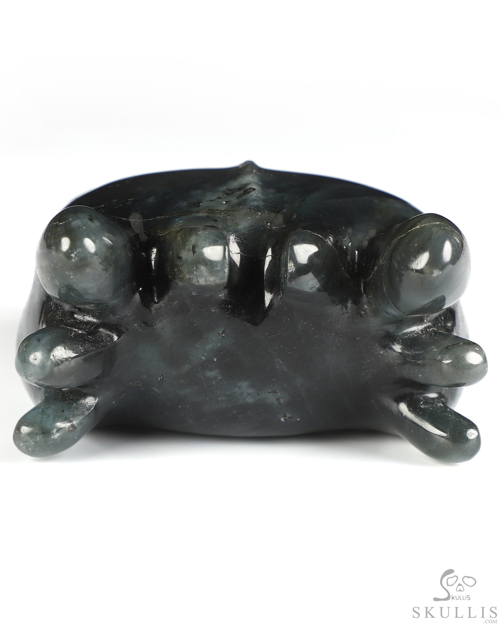 5.0" Flash Labradorite Hand Carved Crystal Toothless Dragon Head Fine Art Sculpture, Crystal Healing 5.0" Flash Labradorite Hand Carved Crystal Toothless Dragon Head Fine Art Sculpture, Crystal Healing