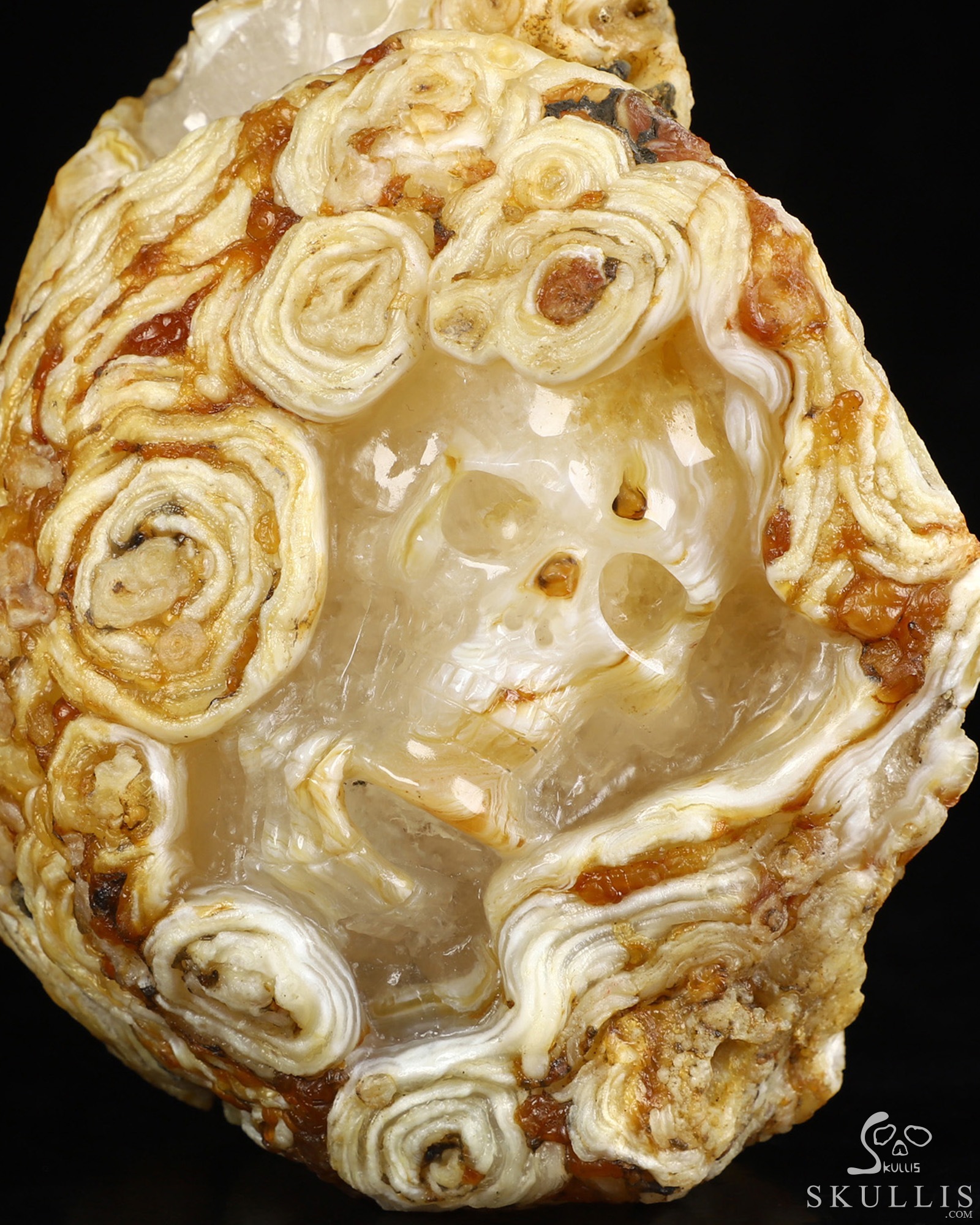 6.6" Agate Hand Carved Crystal Skull Fine Art Sculpture, Crystal Healing 6.6" Agate Hand Carved Crystal Skull Fine Art Sculpture, Crystal Healing