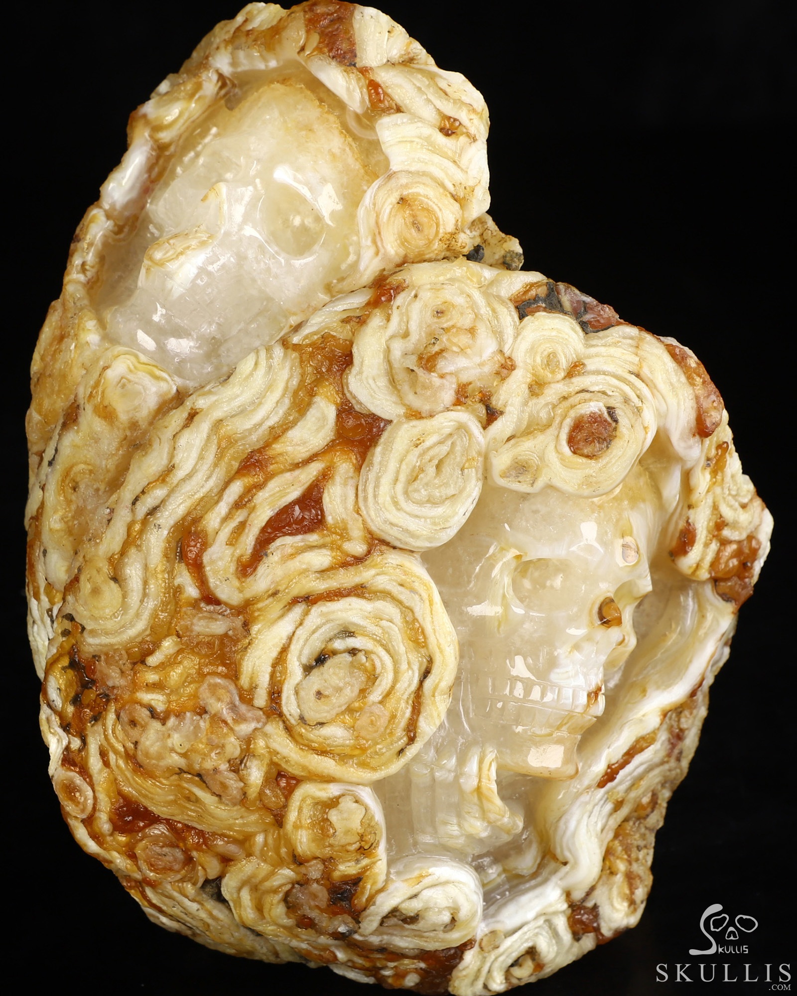 6.6" Agate Hand Carved Crystal Skull Fine Art Sculpture, Crystal Healing 6.6" Agate Hand Carved Crystal Skull Fine Art Sculpture, Crystal Healing