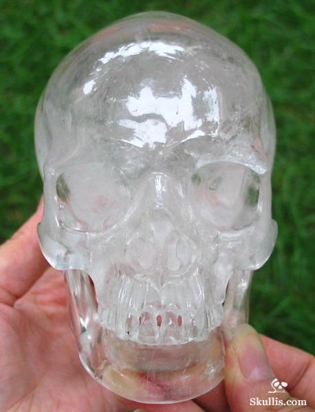 5.2" Quartz Rock Crystal Carved Crystal Skull, Detachable 5.2" Quartz Rock Crystal Carved Crystal Skull, Detachable