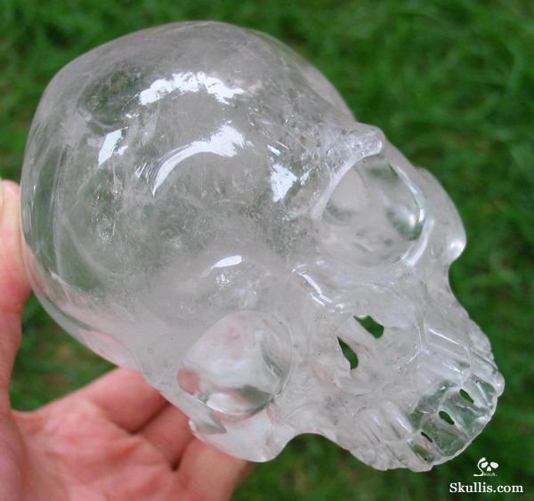 5.2" Quartz Rock Crystal Carved Crystal Skull, Detachable 5.2" Quartz Rock Crystal Carved Crystal Skull, Detachable