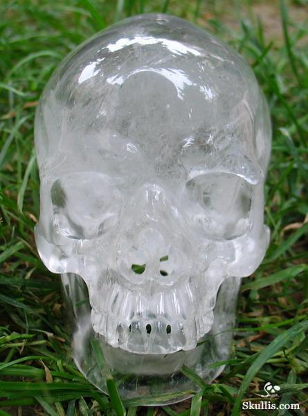 5.2" Quartz Rock Crystal Carved Crystal Skull, Detachable 5.2" Quartz Rock Crystal Carved Crystal Skull, Detachable