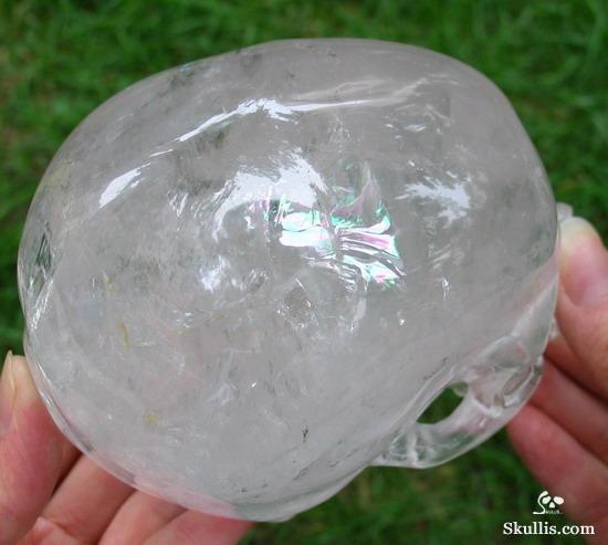 5.2" Quartz Rock Crystal Carved Crystal Skull, Detachable 5.2" Quartz Rock Crystal Carved Crystal Skull, Detachable