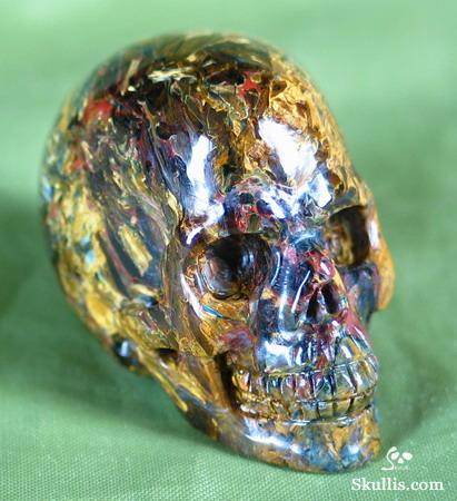 UNUSUAL!!! Top Quality! 1.6" Pietersite/Petersite Carved Crystal Skull Realistic UNUSUAL!!! Top Quality! 1.6" Pietersite/Petersite Carved Crystal Skull Realistic