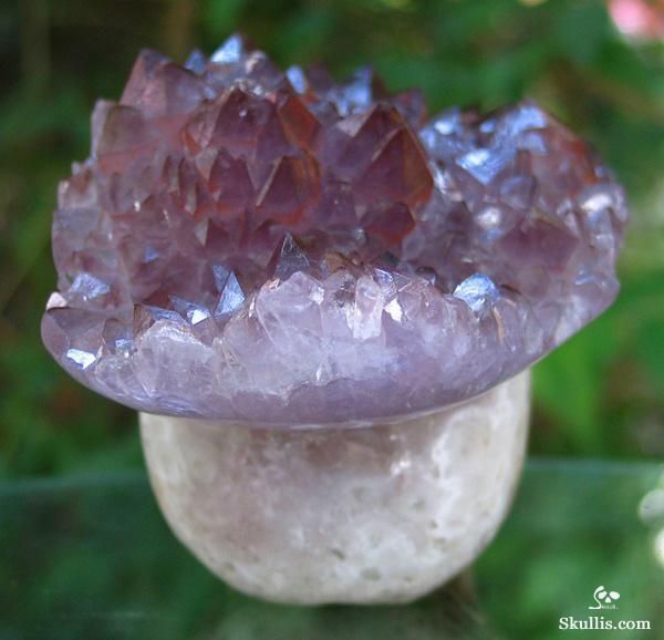 5.0" Amethyst Druse/Druze Carved Crystal Skull, Quartz 5.0" Amethyst Druse/Druze Carved Crystal Skull, Quartz