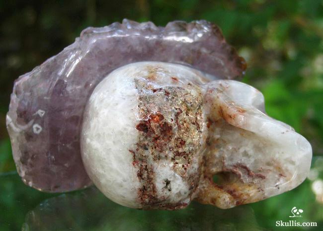 5.0" Amethyst Druse/Druze Carved Crystal Skull, Quartz 5.0" Amethyst Druse/Druze Carved Crystal Skull, Quartz