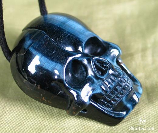 blue tigers eye pendant
