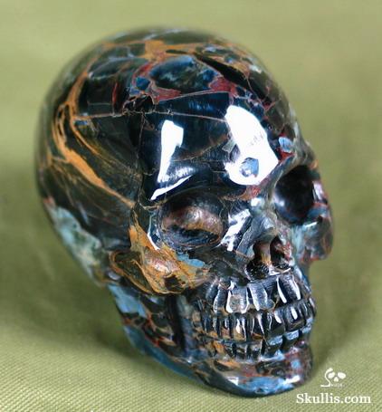 Recommend Unusual Hue, 1.6" Pietersite/petersite Carved Crystal Skull, Realistic Recommend Unusual Hue, 1.6" Pietersite/petersite Carved Crystal Skull, Realistic