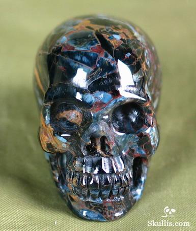 Recommend Unusual Hue, 1.6" Pietersite/petersite Carved Crystal Skull, Realistic Recommend Unusual Hue, 1.6" Pietersite/petersite Carved Crystal Skull, Realistic