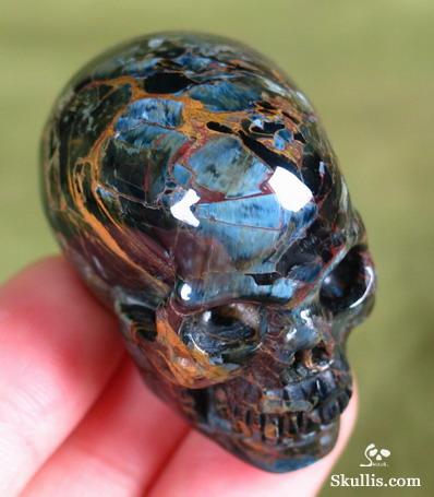 Recommend Unusual Hue, 1.6" Pietersite/petersite Carved Crystal Skull, Realistic Recommend Unusual Hue, 1.6" Pietersite/petersite Carved Crystal Skull, Realistic