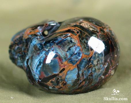 Recommend Unusual Hue, 1.6" Pietersite/petersite Carved Crystal Skull, Realistic Recommend Unusual Hue, 1.6" Pietersite/petersite Carved Crystal Skull, Realistic