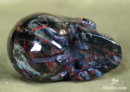 Recommend Unusual Hue, 1.6" Pietersite/petersite Carved Crystal Skull, Realistic Recommend Unusual Hue, 1.6" Pietersite/petersite Carved Crystal Skull, Realistic