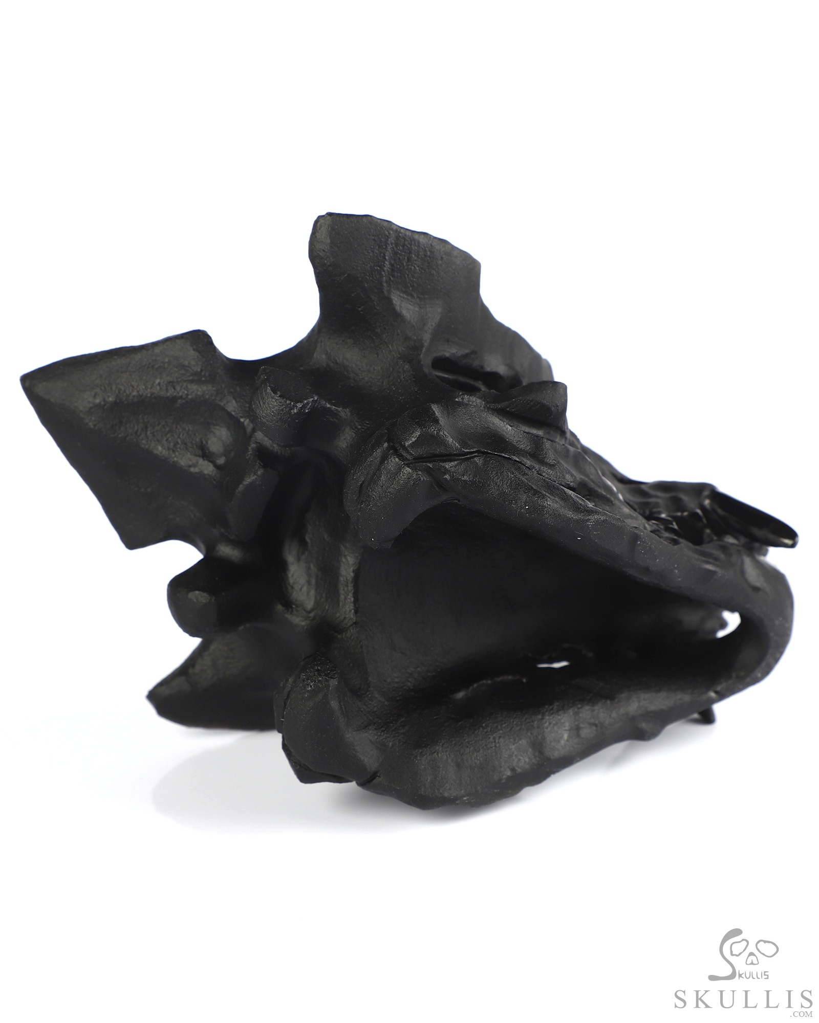 4.6" Black Obsidian Hand Carved Crystal Pterodactyl Skull Fine Art Sculpture, Crystal Healing 4.6" Black Obsidian Hand Carved Crystal Pterodactyl Skull Fine Art Sculpture, Crystal Healing