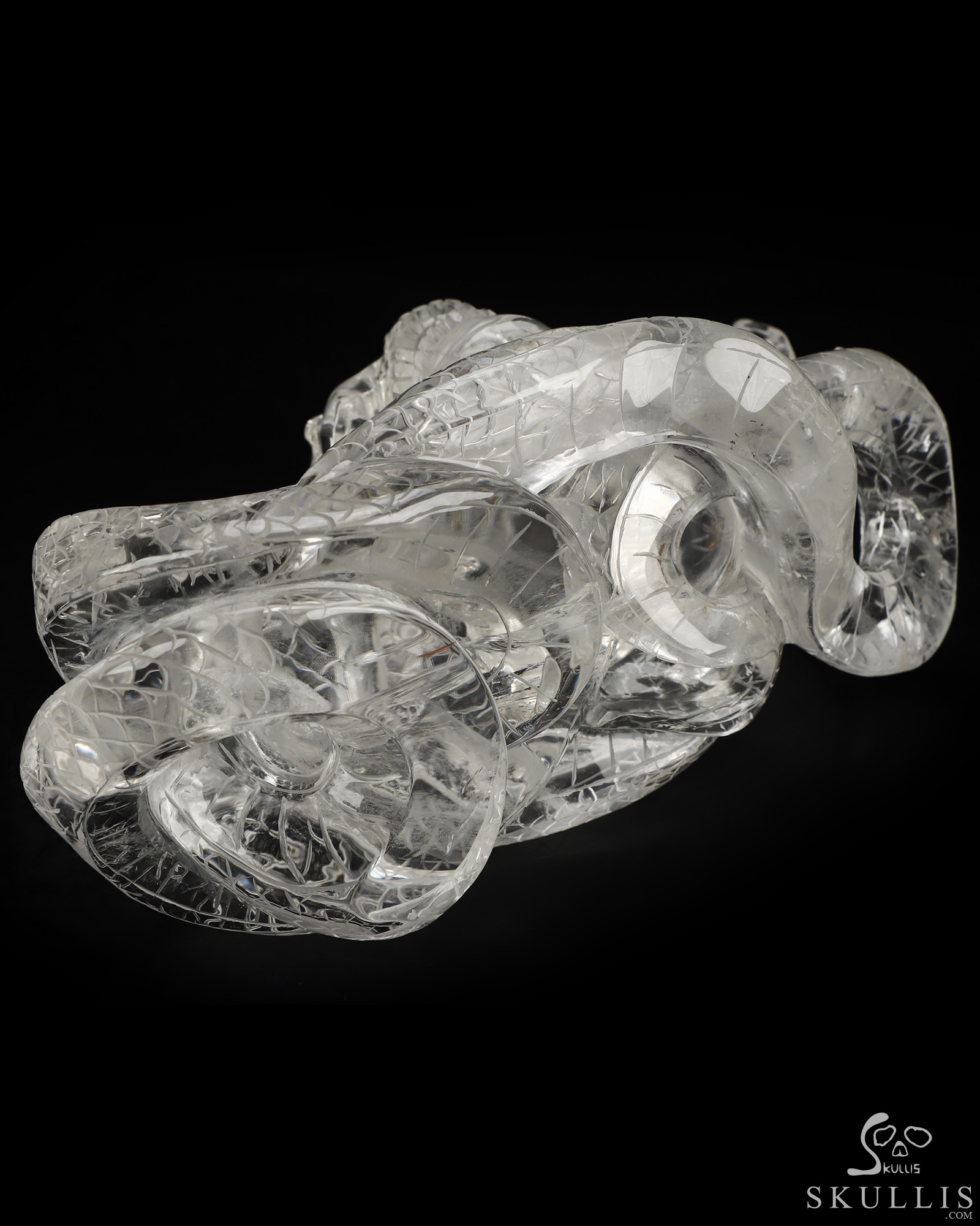 Aug 29, 2026 ACSAD (A Crystal Skull a Day) - The End Was Never the End - 7.9" Quartz Rock Crystal Hand Carved Snake & Crystal Skull Sculpture, Crystal Healing Aug 29, 2026 ACSAD (A Crystal Skull a Day) - The End Was Never the End - 7.9" Quartz Rock Crystal Hand Carved Snake & Crystal Skull Sculpture, Crystal Healing