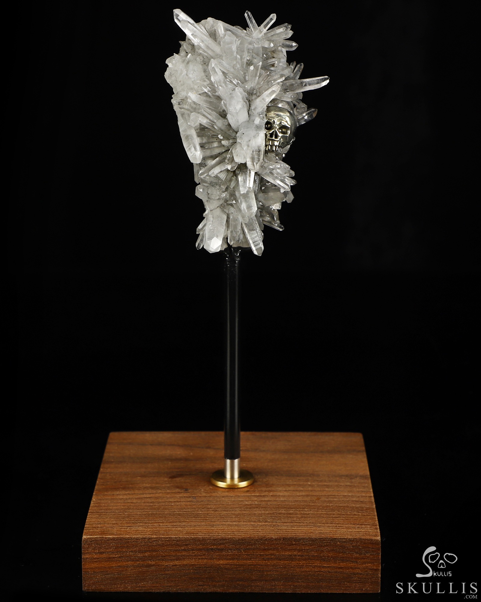 Oct 1, 2026 ACSAD (A Crystal Skull a Day) - Caught Between the Crystals - 3.2" Hand Carved Pyrite Crystal Skull in Quartz Crystal Cluster Specimen Fine Art Sculpture, Crystal Healing Oct 1, 2026 ACSAD (A Crystal Skull a Day) - Caught Between the Crystals - 3.2" Hand Carved Pyrite Crystal Skull in Quartz Crystal Cluster Specimen Fine Art Sculpture, Crystal Healing