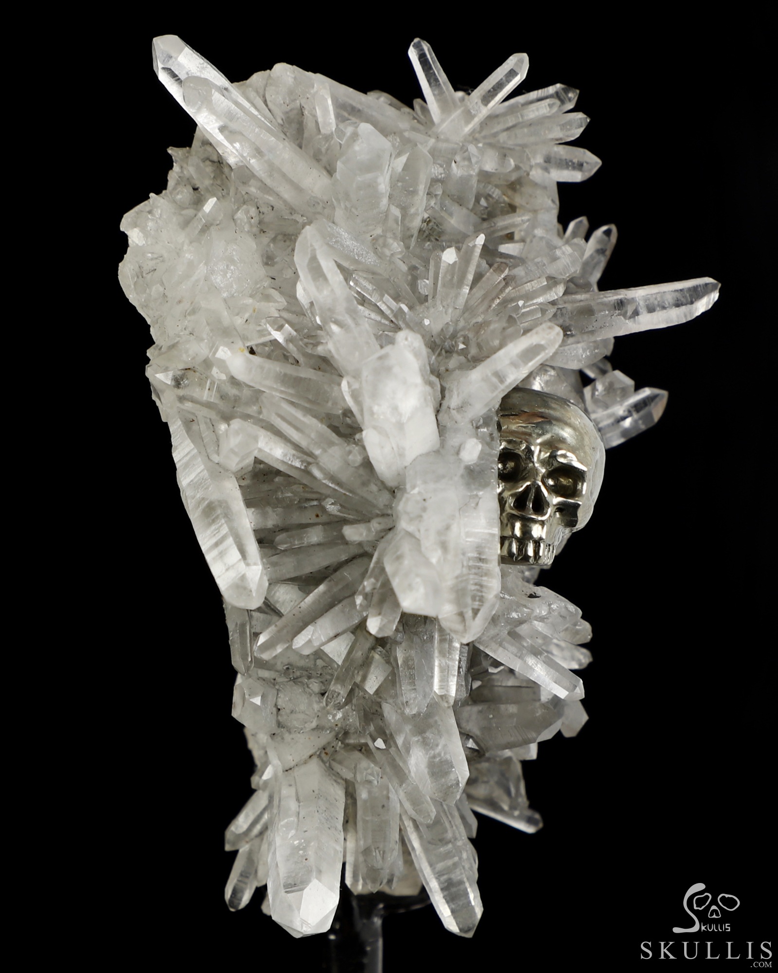 Oct 1, 2026 ACSAD (A Crystal Skull a Day) - Caught Between the Crystals - 3.2" Hand Carved Pyrite Crystal Skull in Quartz Crystal Cluster Specimen Fine Art Sculpture, Crystal Healing Oct 1, 2026 ACSAD (A Crystal Skull a Day) - Caught Between the Crystals - 3.2" Hand Carved Pyrite Crystal Skull in Quartz Crystal Cluster Specimen Fine Art Sculpture, Crystal Healing
