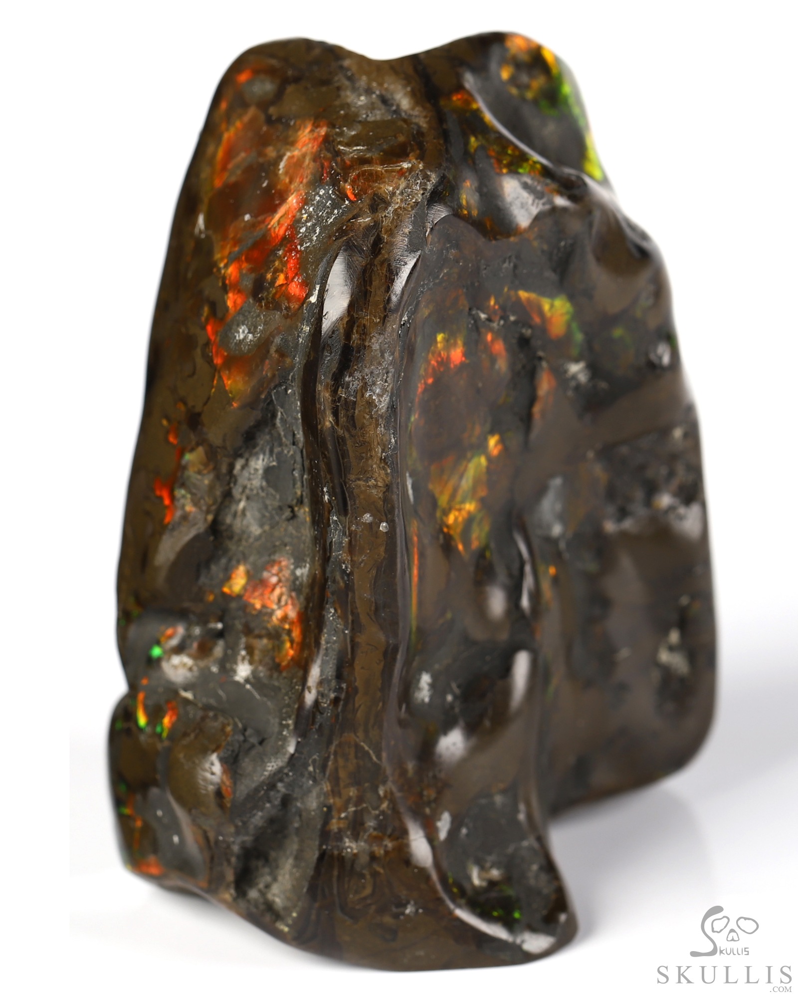 Sept 6, 2026 ACSAD (A Crystal Skull a Day) - Meditations in Ammolite - 2.4" Ammolite Hand Carved Crystal Skull Fine Art Sculpture with Hands Cradling its Chin, Crystal Healing Sept 6, 2026 ACSAD (A Crystal Skull a Day) - Meditations in Ammolite - 2.4" Ammolite Hand Carved Crystal Skull Fine Art Sculpture with Hands Cradling its Chin, Crystal Healing