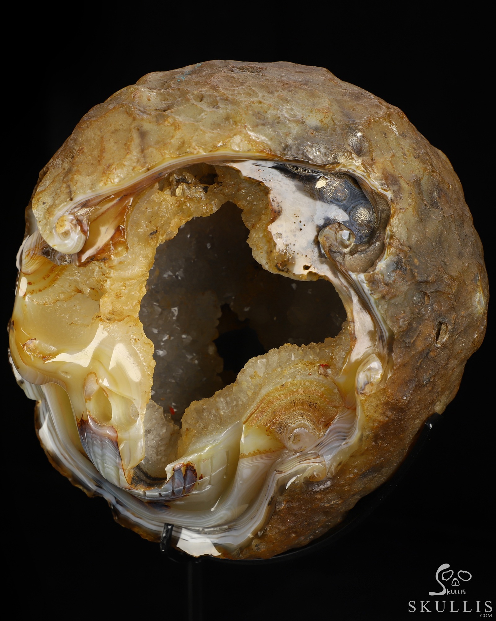 Sept 2, 2026 ACSAD (A Crystal Skull a Day) - Unfinished Dream - 6.7" Agate Geode Hand Carved Crystal Skull Fine Art Sculpture, Crystal Healing Sept 2, 2026 ACSAD (A Crystal Skull a Day) - Unfinished Dream - 6.7" Agate Geode Hand Carved Crystal Skull Fine Art Sculpture, Crystal Healing