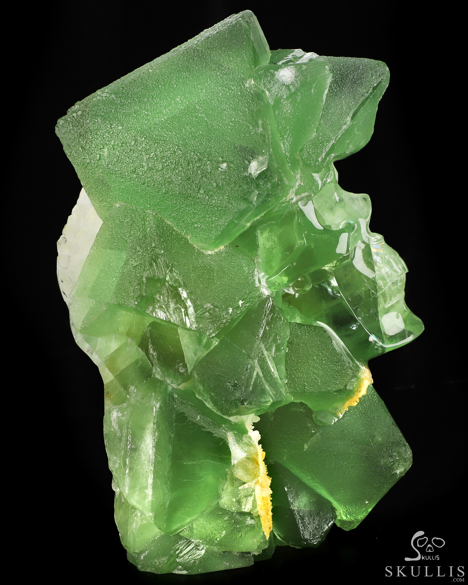 Oct 24, 2026 ACSAD (A Crystal Skull a Day) - Beneath the Green, a World - 11.6" Fluorite Hand Carved Crystal Skull Fine Art Sculpture, Crystal Healing Oct 24, 2026 ACSAD (A Crystal Skull a Day) - Beneath the Green, a World - 11.6" Fluorite Hand Carved Crystal Skull Fine Art Sculpture, Crystal Healing