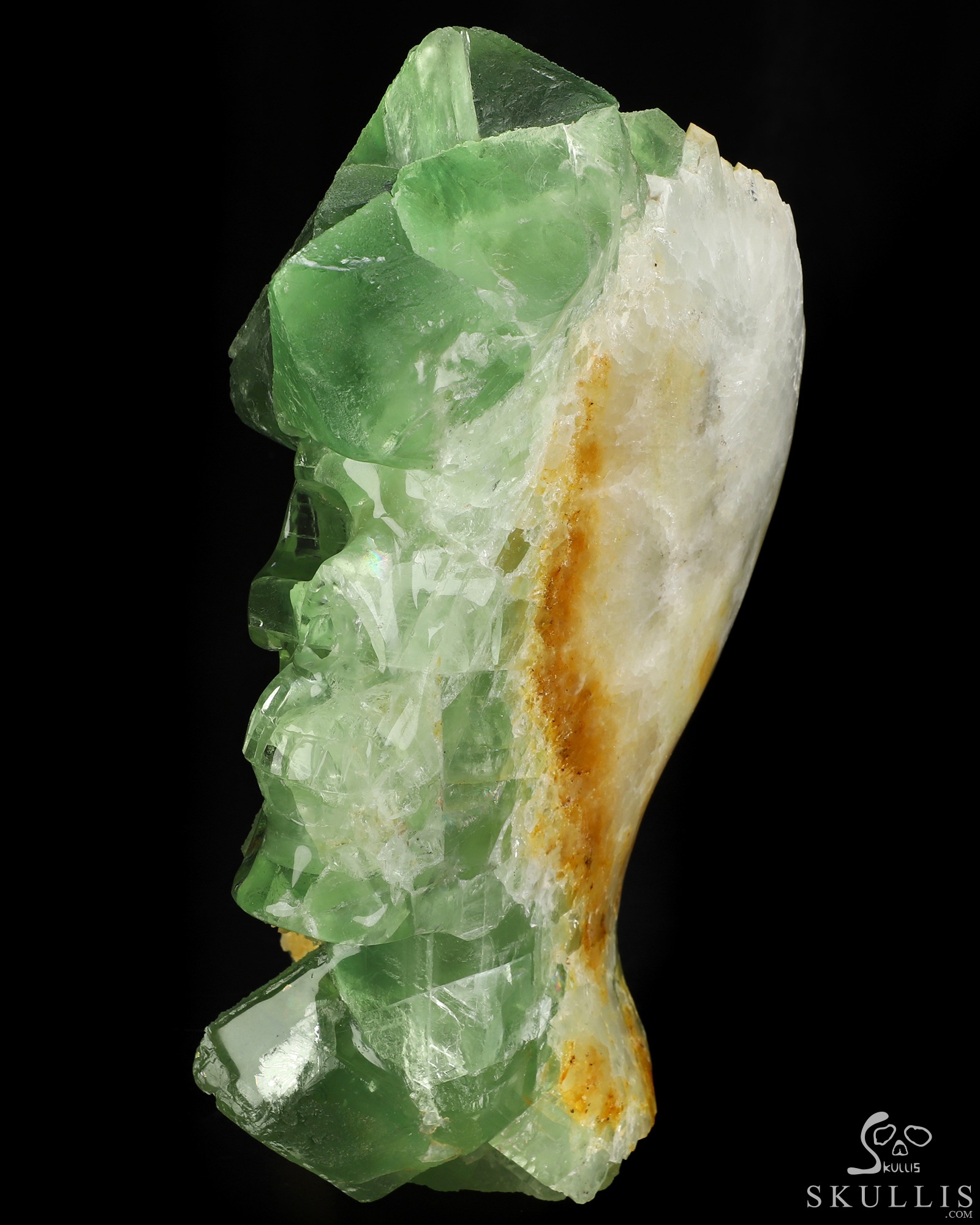 Oct 24, 2026 ACSAD (A Crystal Skull a Day) - Beneath the Green, a World - 11.6" Fluorite Hand Carved Crystal Skull Fine Art Sculpture, Crystal Healing Oct 24, 2026 ACSAD (A Crystal Skull a Day) - Beneath the Green, a World - 11.6" Fluorite Hand Carved Crystal Skull Fine Art Sculpture, Crystal Healing
