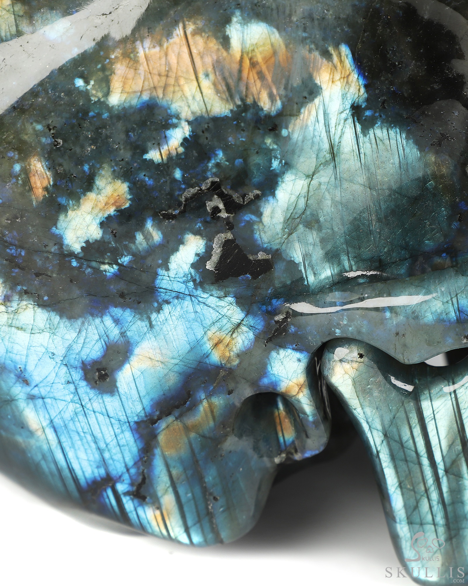 Oct 11, 2026 ACSAD (A Crystal Skull a Day) - Mute Button Initiated - 7.6" Labradorite Hand Carved Detachable Crystal Skull Sculpture, Crystal Healing Oct 11, 2026 ACSAD (A Crystal Skull a Day) - Mute Button Initiated - 7.6" Labradorite Hand Carved Detachable Crystal Skull Sculpture, Crystal Healing