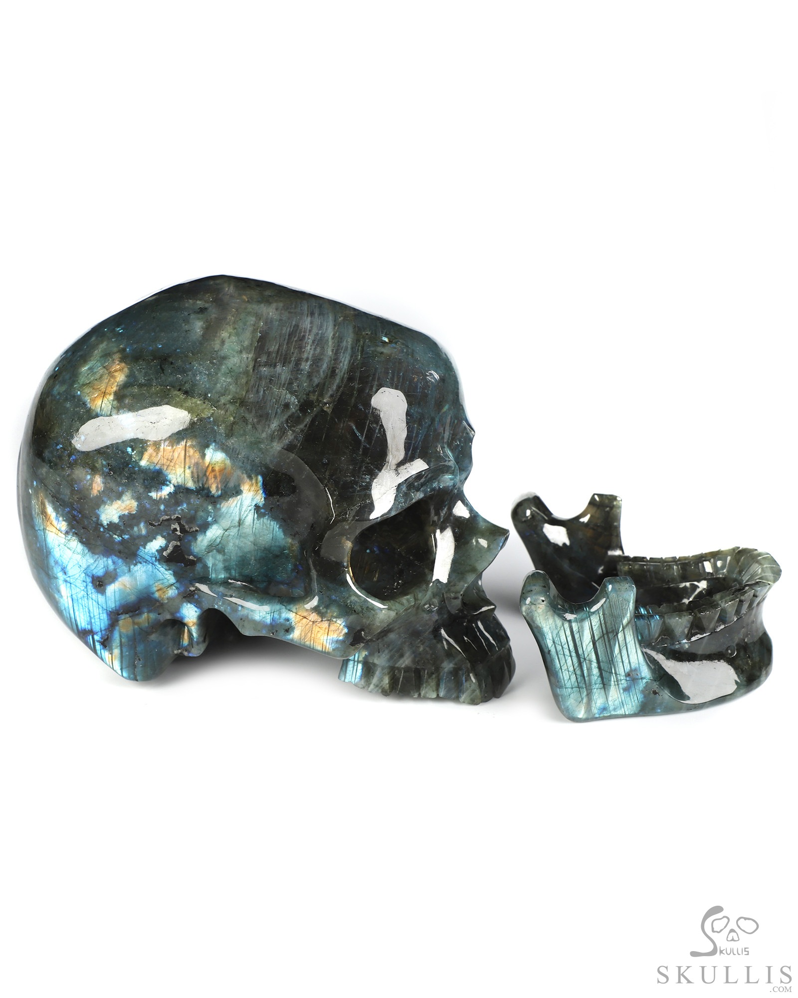 Oct 11, 2026 ACSAD (A Crystal Skull a Day) - Mute Button Initiated - 7.6" Labradorite Hand Carved Detachable Crystal Skull Sculpture, Crystal Healing Oct 11, 2026 ACSAD (A Crystal Skull a Day) - Mute Button Initiated - 7.6" Labradorite Hand Carved Detachable Crystal Skull Sculpture, Crystal Healing