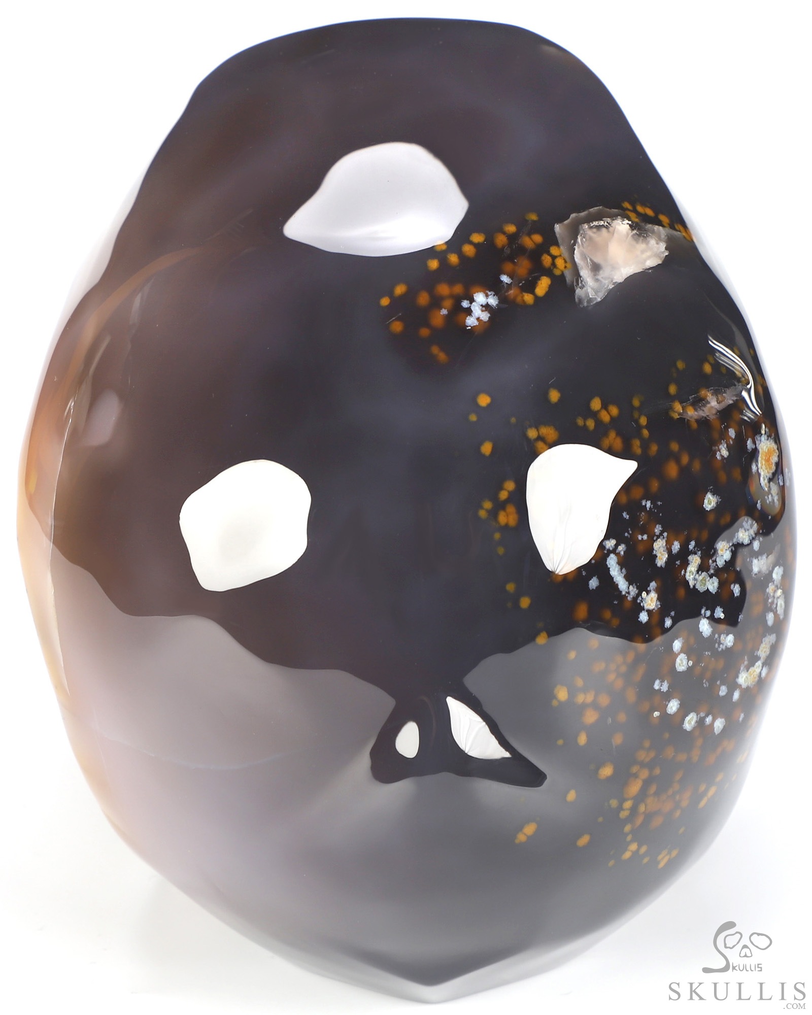 Sept 14, 2026 ACSAD (A Crystal Skull a Day) - What Grows Within - Lifesized 7.3" Rare Stalactitic Agate Geode Hand Carved Crystal Skull, Super Realistic, Crystal Healing Sept 14, 2026 ACSAD (A Crystal Skull a Day) - What Grows Within - Lifesized 7.3" Rare Stalactitic Agate Geode Hand Carved Crystal Skull, Super Realistic, Crystal Healing