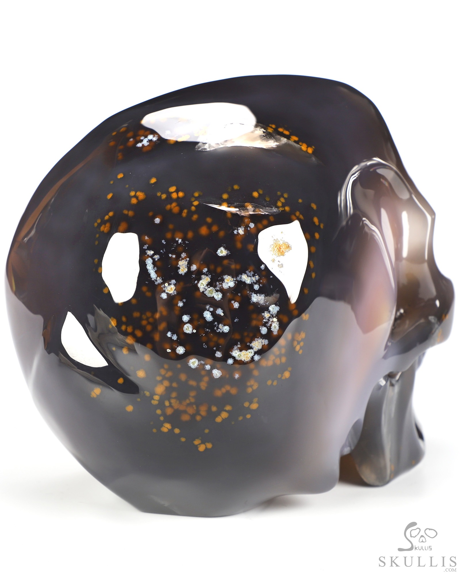 Sept 14, 2026 ACSAD (A Crystal Skull a Day) - What Grows Within - Lifesized 7.3" Rare Stalactitic Agate Geode Hand Carved Crystal Skull, Super Realistic, Crystal Healing Sept 14, 2026 ACSAD (A Crystal Skull a Day) - What Grows Within - Lifesized 7.3" Rare Stalactitic Agate Geode Hand Carved Crystal Skull, Super Realistic, Crystal Healing