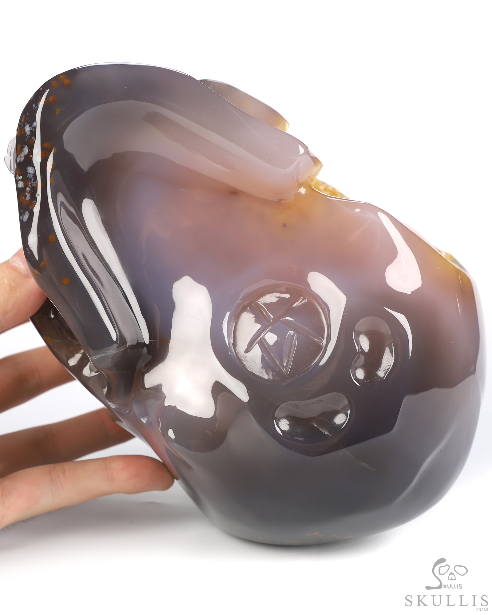 Sept 14, 2026 ACSAD (A Crystal Skull a Day) - What Grows Within - Lifesized 7.3" Rare Stalactitic Agate Geode Hand Carved Crystal Skull, Super Realistic, Crystal Healing Sept 14, 2026 ACSAD (A Crystal Skull a Day) - What Grows Within - Lifesized 7.3" Rare Stalactitic Agate Geode Hand Carved Crystal Skull, Super Realistic, Crystal Healing