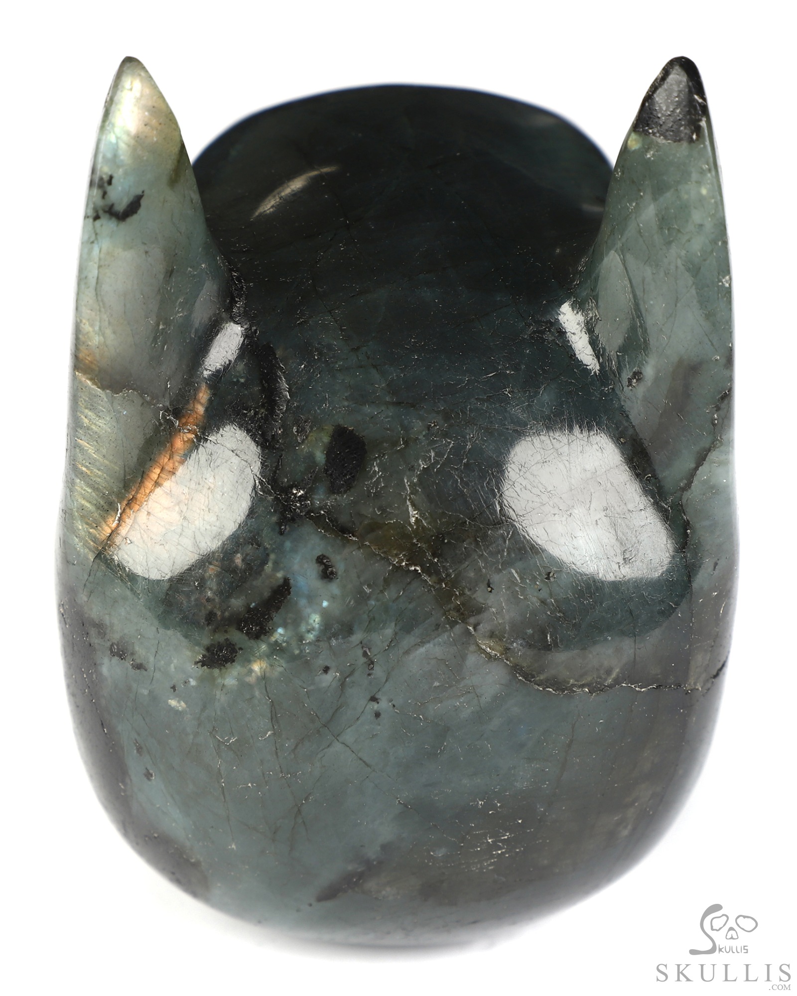 3.5" Labradorite Hand Carved Batman Crystal Skull Fine Art Sculpture, Crystal Healing 3.5" Labradorite Hand Carved Batman Crystal Skull Fine Art Sculpture, Crystal Healing