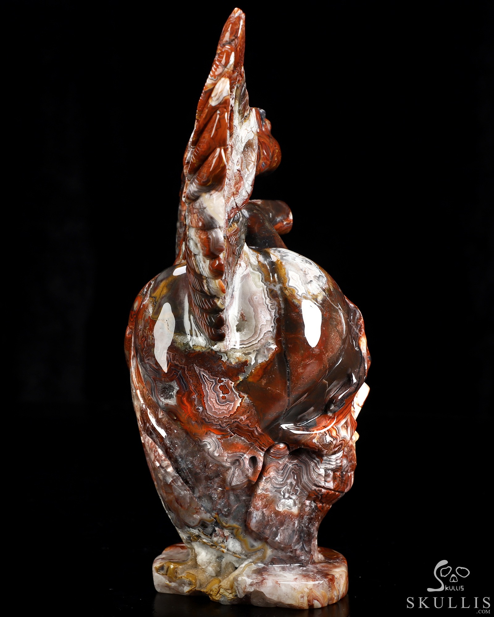 Oct 15, 2026 ACSAD (A Crystal Skull a Day) - The Heart Takes Flight - Gemstone 8.3" Hand Carved Red Crazy Lace Agate Winged Anatomical Heart Crystal Skull Fine Art Sculpture, Crystal Healing Oct 15, 2026 ACSAD (A Crystal Skull a Day) - The Heart Takes Flight - Gemstone 8.3" Hand Carved Red Crazy Lace Agate Winged Anatomical Heart Crystal Skull Fine Art Sculpture, Crystal Healing