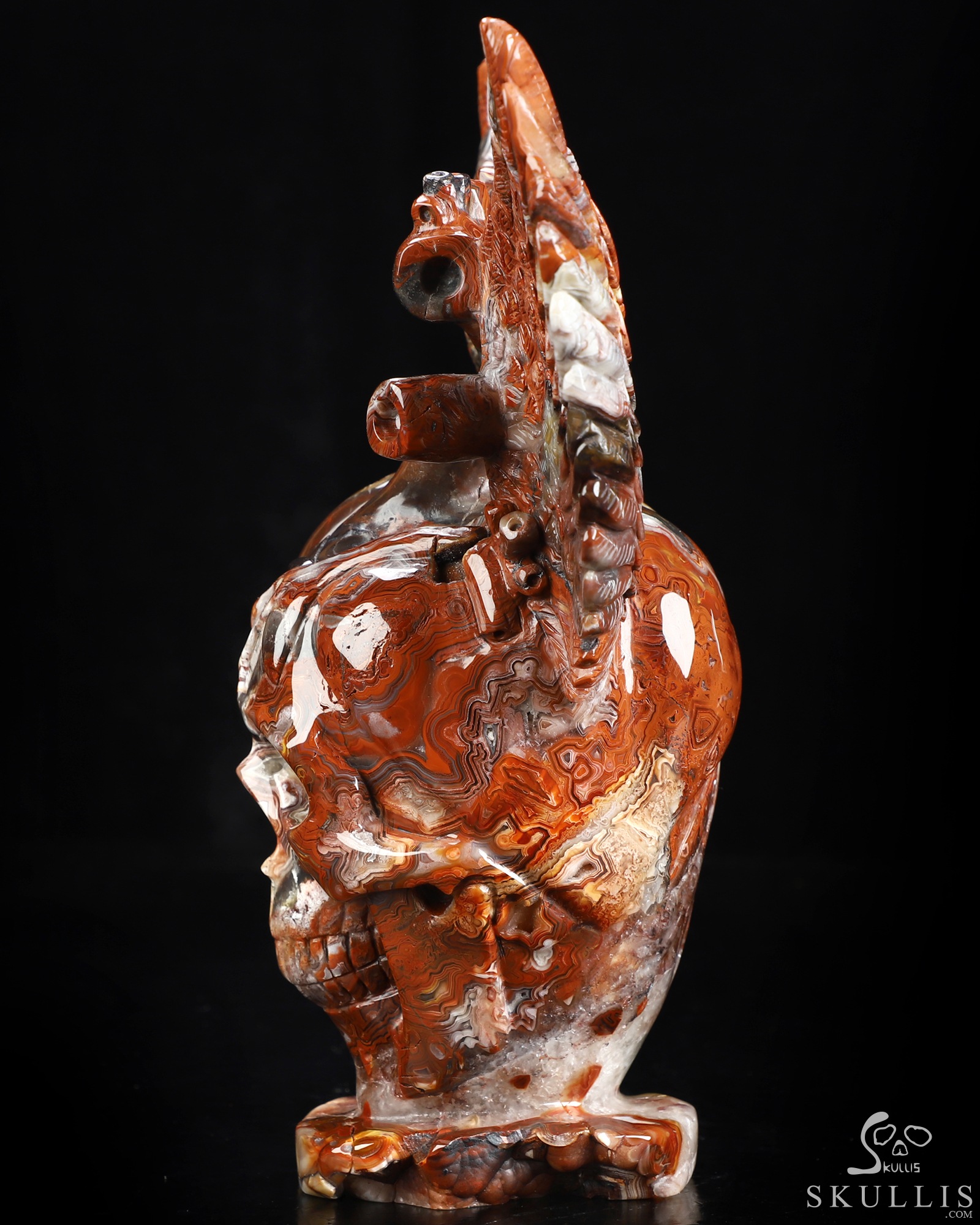 Oct 15, 2026 ACSAD (A Crystal Skull a Day) - The Heart Takes Flight - Gemstone 8.3" Hand Carved Red Crazy Lace Agate Winged Anatomical Heart Crystal Skull Fine Art Sculpture, Crystal Healing Oct 15, 2026 ACSAD (A Crystal Skull a Day) - The Heart Takes Flight - Gemstone 8.3" Hand Carved Red Crazy Lace Agate Winged Anatomical Heart Crystal Skull Fine Art Sculpture, Crystal Healing